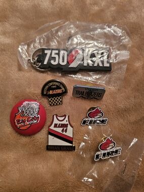 Collectible Pin and Keychain Set‎ - Red, Black, White❤️🤍